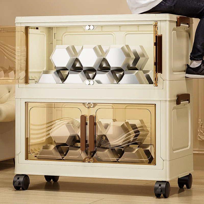 Foldable Storage Box with Clear Door