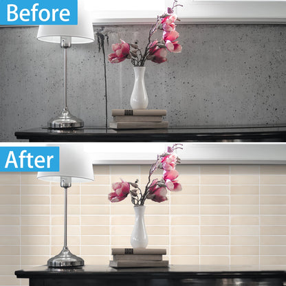 4pcs 3D Self-Adhesive Waterproof Wall Tiles