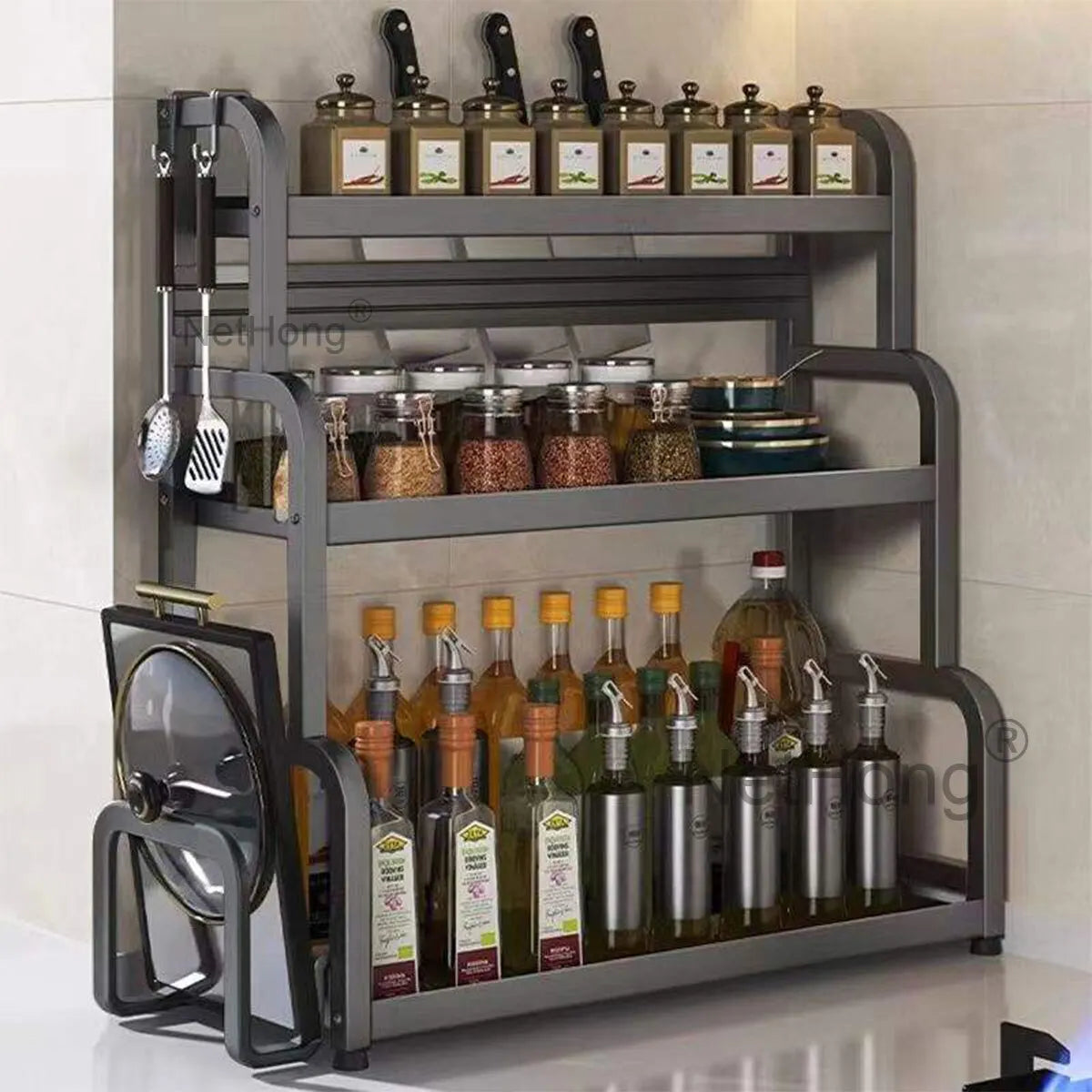 3-Tier Dish Rack with Cutlery Holder