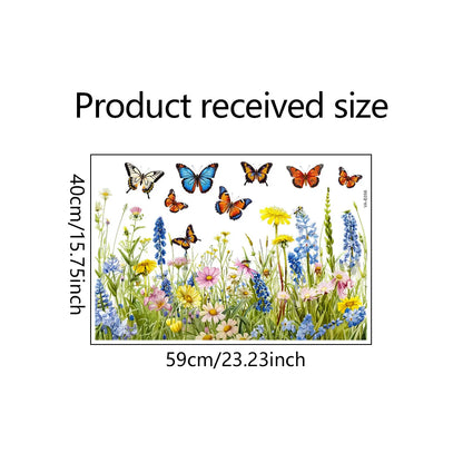 Butterfly Floral Window Decals