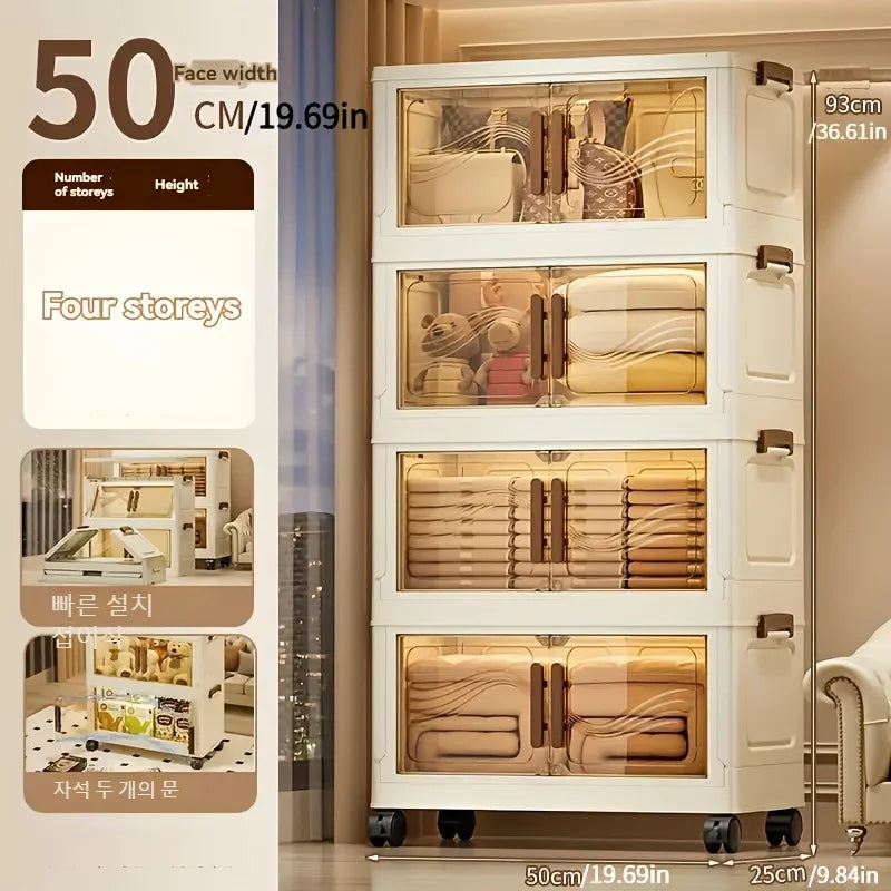 Foldable Storage Box with Clear Door