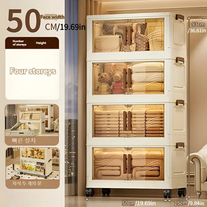Foldable Storage Box with Clear Door