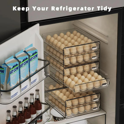 60-Egg Stackable Fridge Storage Box