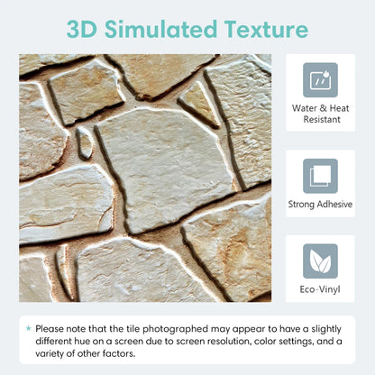 10pcs 3D Stone Look Wall Panels