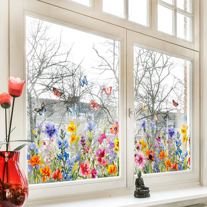 Butterfly Floral Window Decals
