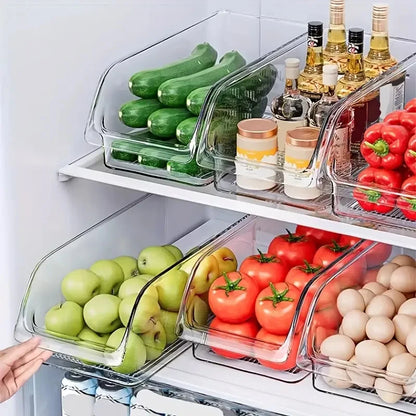 Clear Fridge Can & Bottle Organizer Bin