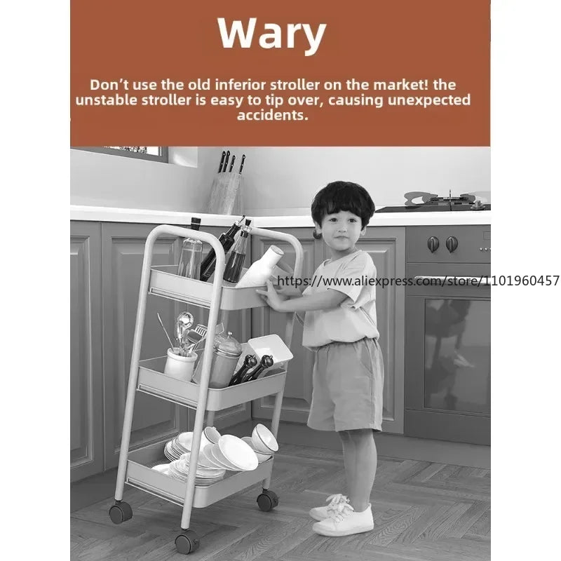 Kitchen Trolley Storage Rack