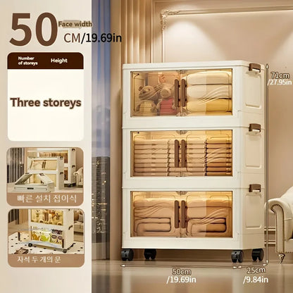 Foldable Storage Box with Clear Door