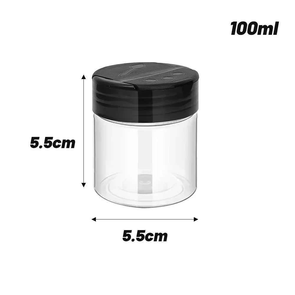24PCS Transparent Spice Storage Jars