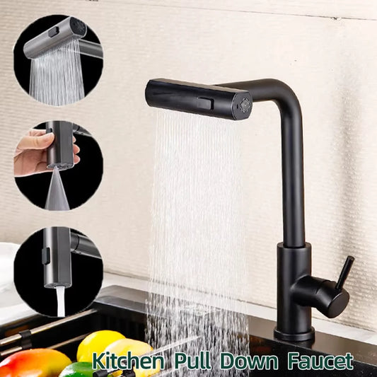 Brushed Black Pull-Out Kitchen Faucet