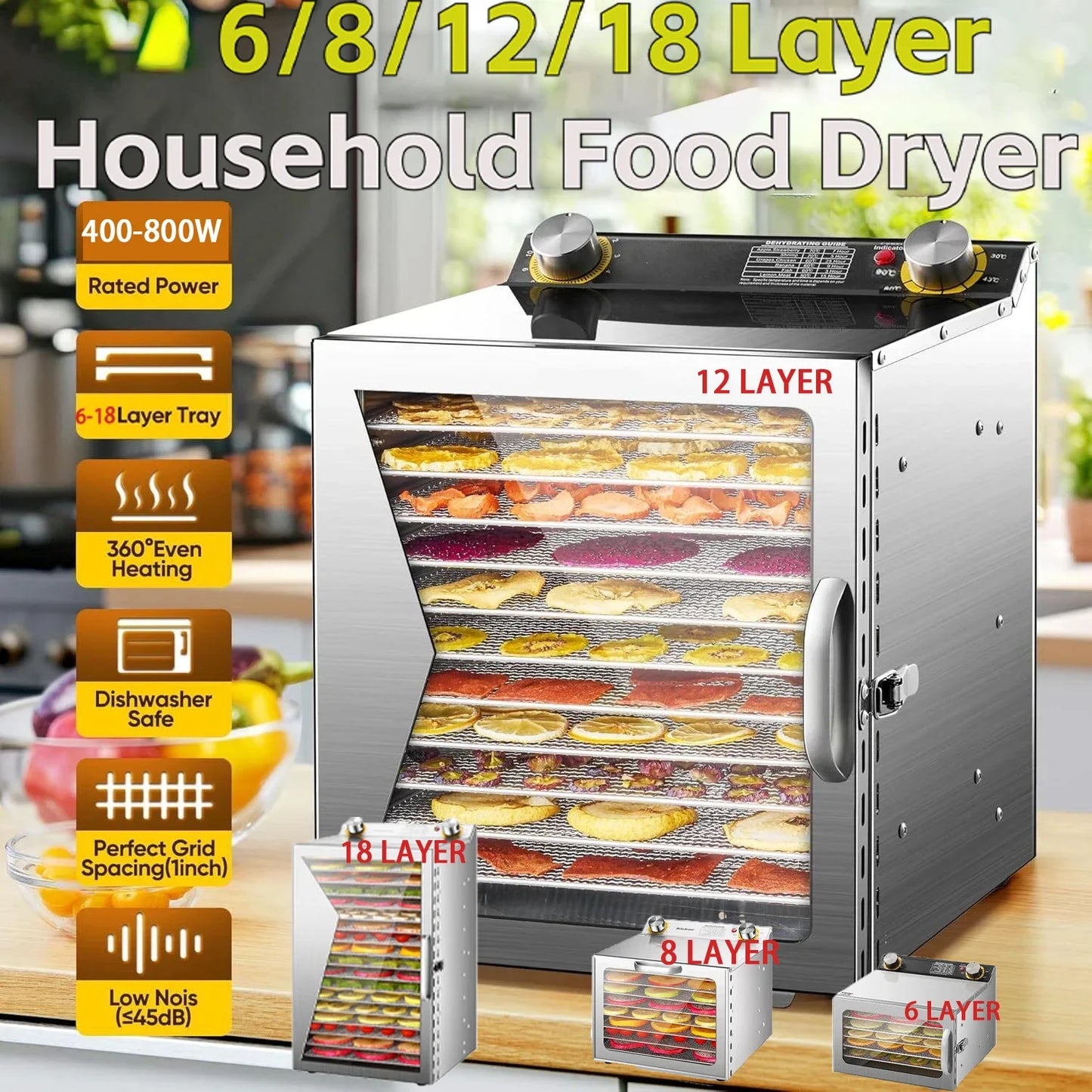 6–18 Layer Food Dryer