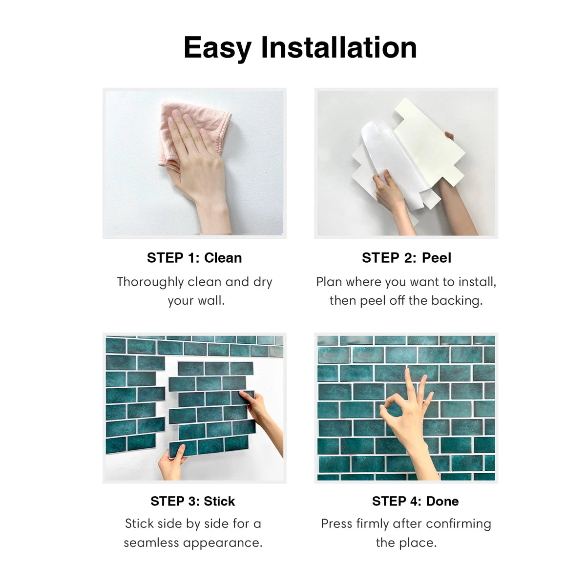 3D Peel & Stick Subway Tile Wall Panel