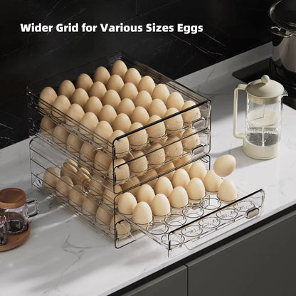 60-Egg Stackable Fridge Storage Box