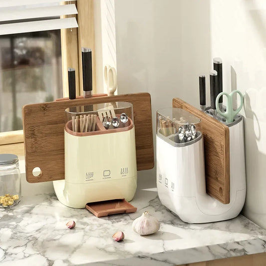 Kitchen Storage Rack with Knife & Board Holder