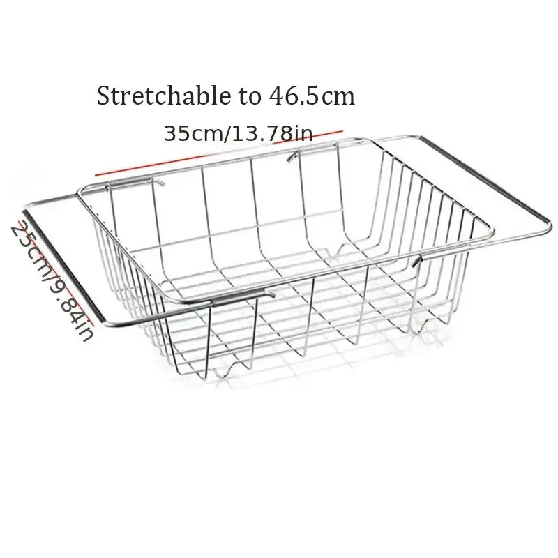 Adjustable Stainless Steel Sink Drain Rack