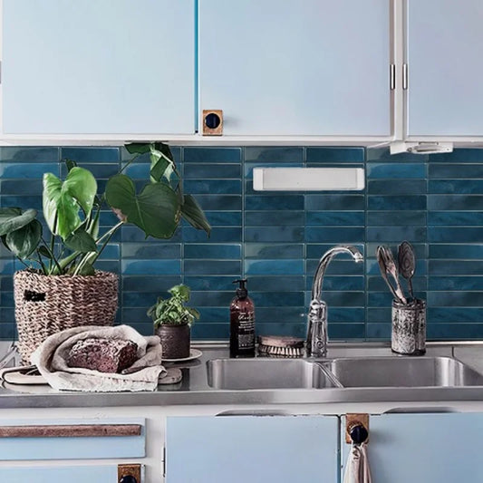 3D Green Mosaic Peel & Stick Wall Panel