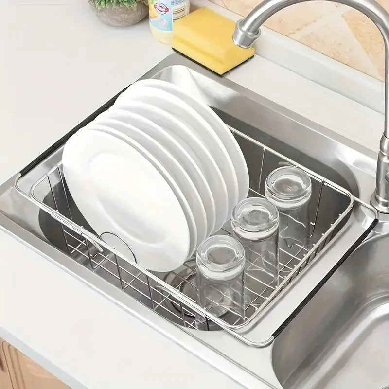 Adjustable Stainless Steel Sink Drain Rack