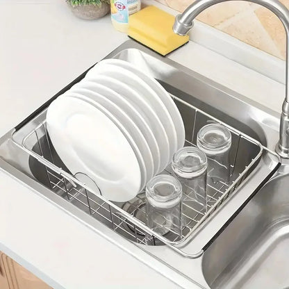 Adjustable Stainless Steel Sink Drain Rack