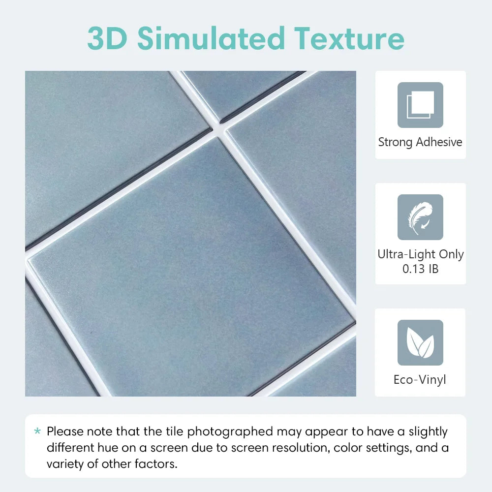 3D Self-Adhesive Wall Tile Stickers – 30x30cm