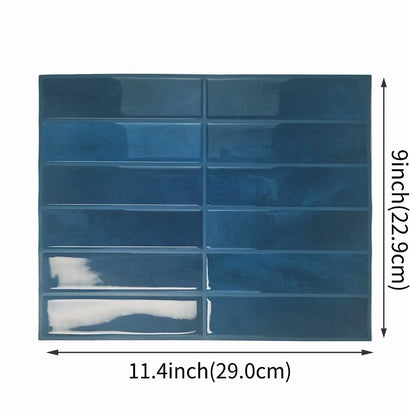 3D Green Mosaic Peel & Stick Wall Panel