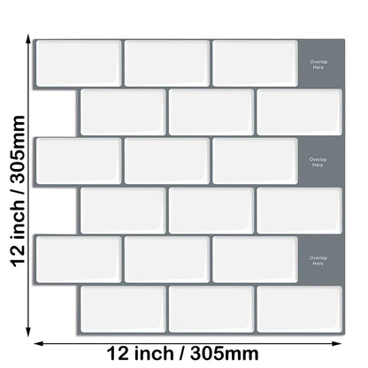 3D Brick Wall Tile Stickers – 5pcs