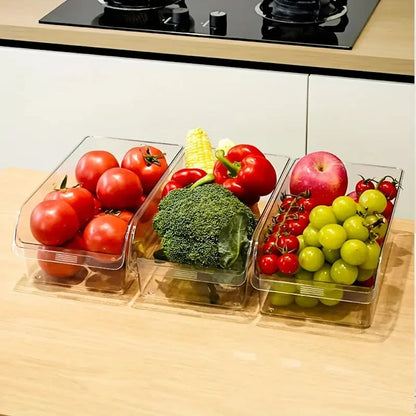 Clear Fridge Can & Bottle Organizer Bin