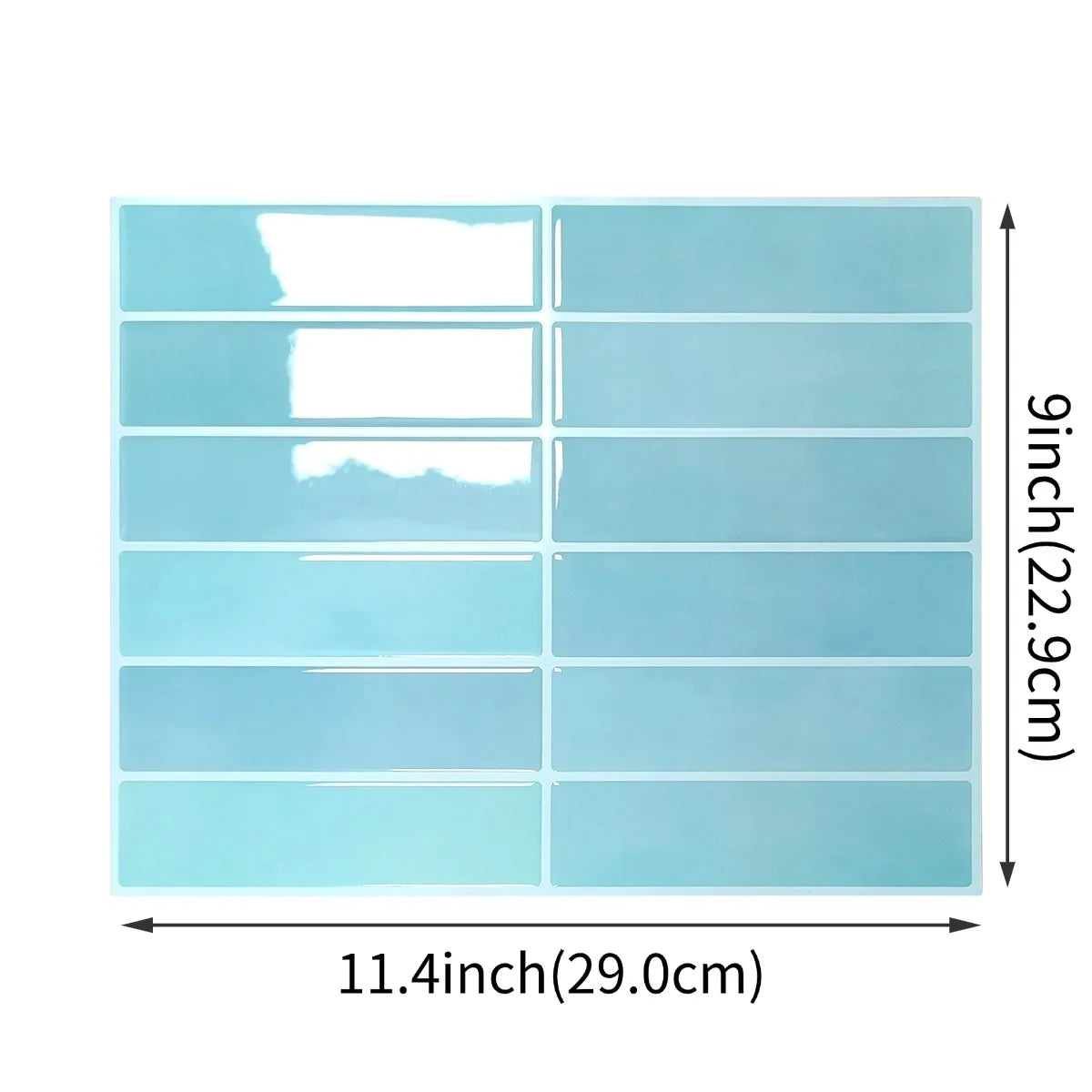 3D Green Mosaic Peel & Stick Wall Panel